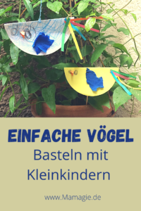 Vögel aus Kreis basteln mit Kleinkindern