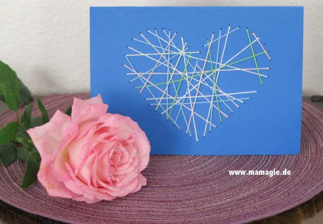 Selbstgemachte Valentinskarte, DIY Muttertagskarte