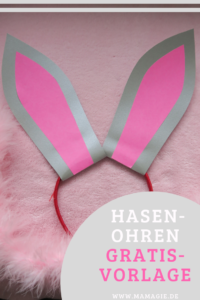 Hasenohren für Kostüm, Fasching oder Karneval