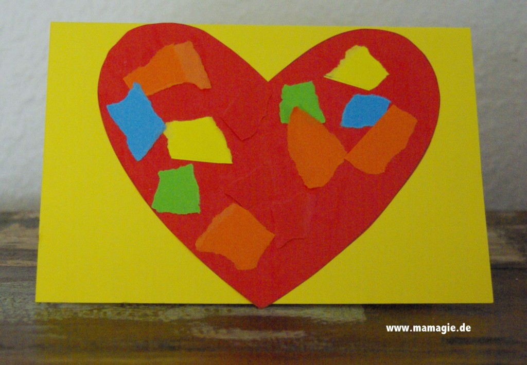 Herzkarte zum Valentinstag oder Muttertag