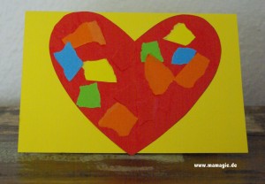 Herzkarte für Muttertag oder Valentinstag basteln