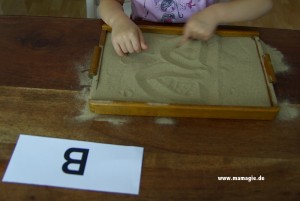 Montessorimaterial zum Schreiben lernen