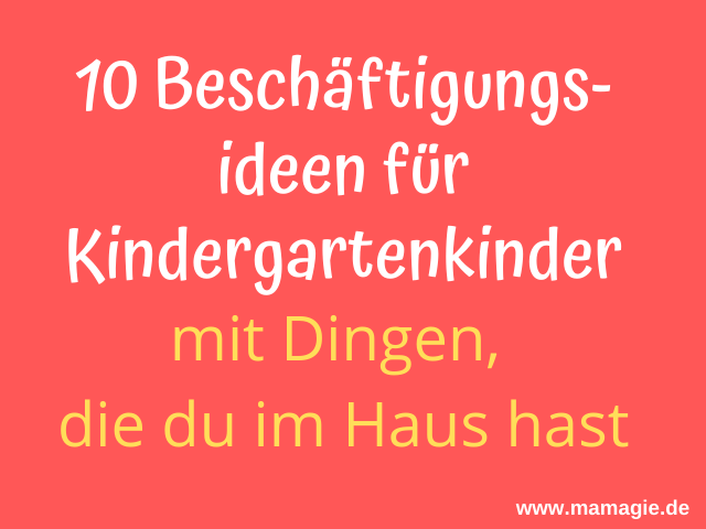 Kindergartenkinder drinnen beschäftigen