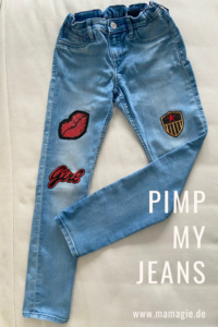 Kaputte Jeans mit Aufnähern neu gestalten
