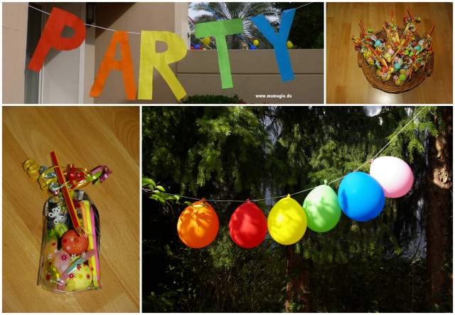 Deko und Gastgeschenke Regenbogenparty