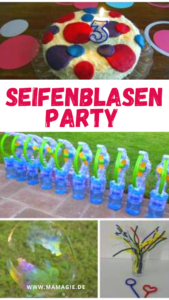 Ideen für einen Seifenblasen-Kindergeburtstag mit Rezept für Riesenseifenblasen, selbstgemachten Pustenstäben und mehr