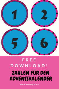 Kostenloser Download: Adventskalenderzahlen