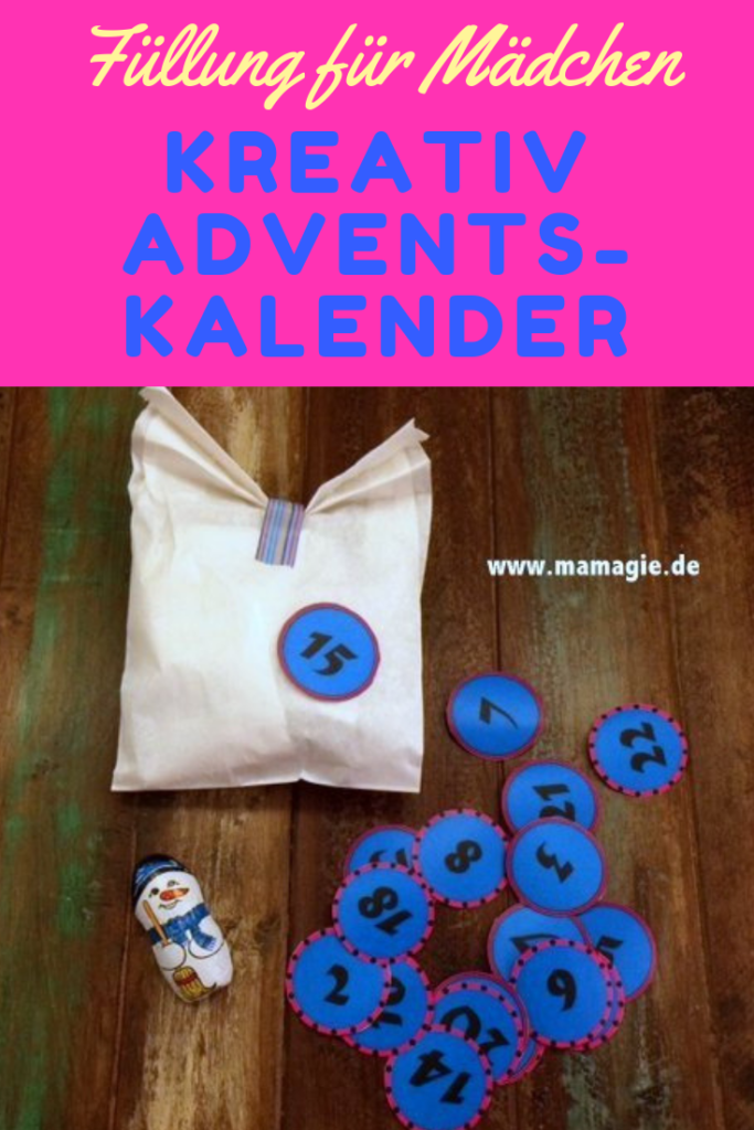 Kreativ-Adventskalender für Mädchen + Freebie
